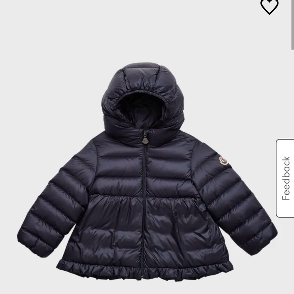 Moncler Navy Kids Hooded Puffer Coat